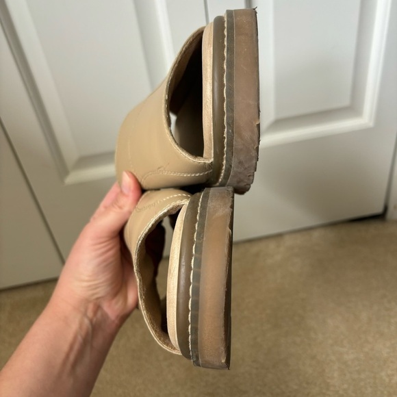 Vintage Skechers Y2K Tan Leather Platform Sandals Slip On Open Toe Slides 11 41 - Picture 7 of 10